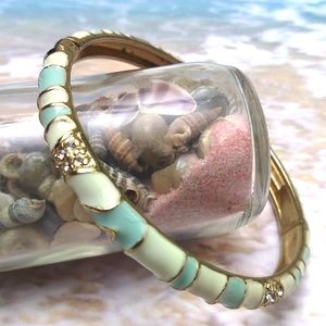 Sequin Fancy Enamel Bracelet with Rhinestones